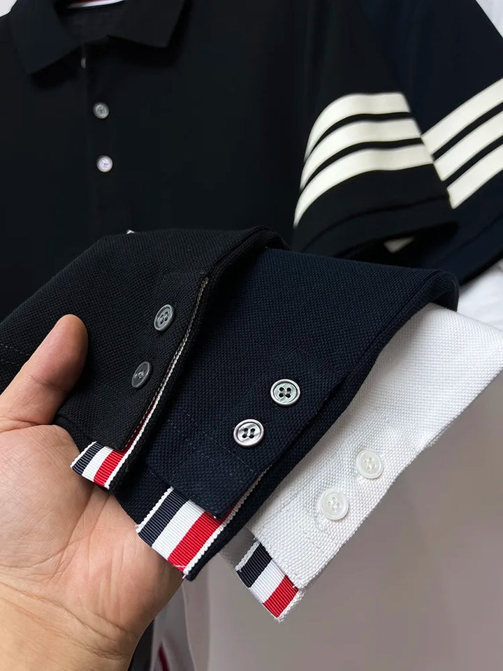 Luxury 100% Cotton Polo Shirt - Men's Summer Fashion