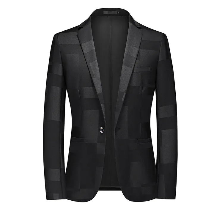 2024 Summer Men's Business Suit Jacket | Single Breasted Jacquard Blazers