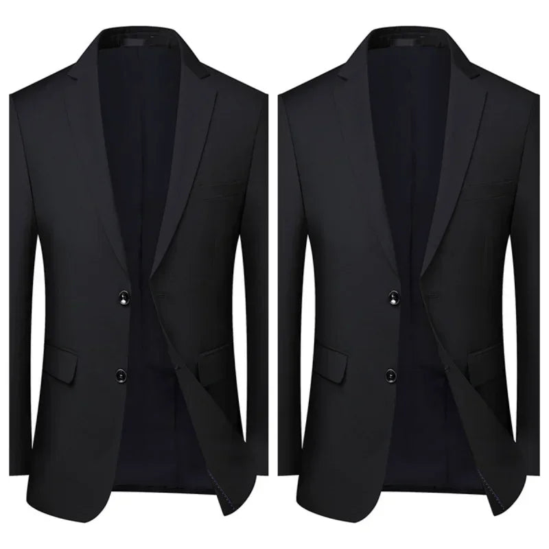 2023 Men's Business Formal Suit - High Quality Solid Color Suit Set for Groom and Best Man