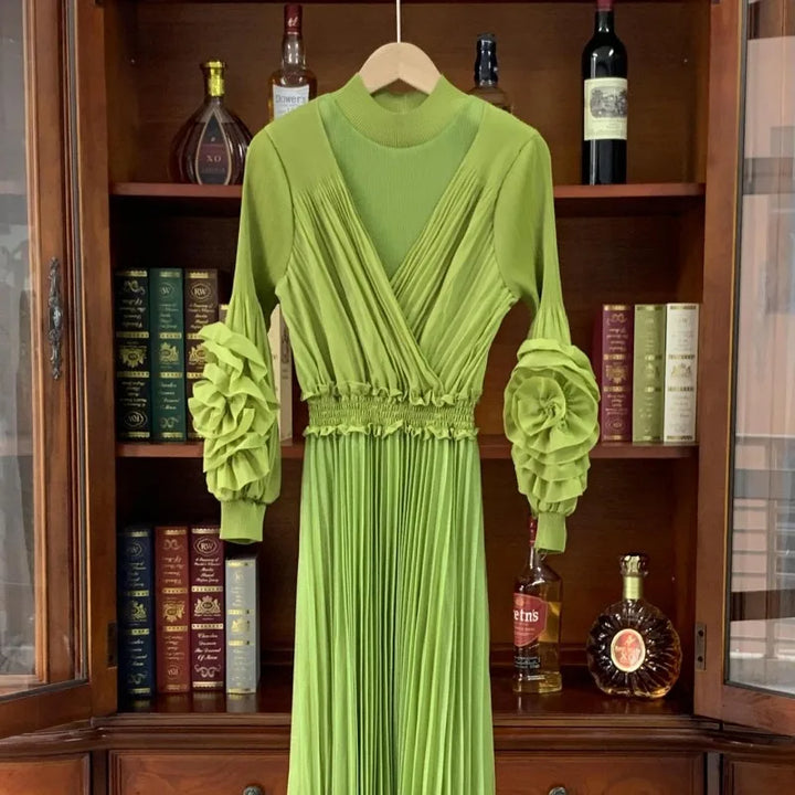 Stunning Miyake Flower Sleeve Dress - Handmade, Elegant, and Perfect for Summer 2024!