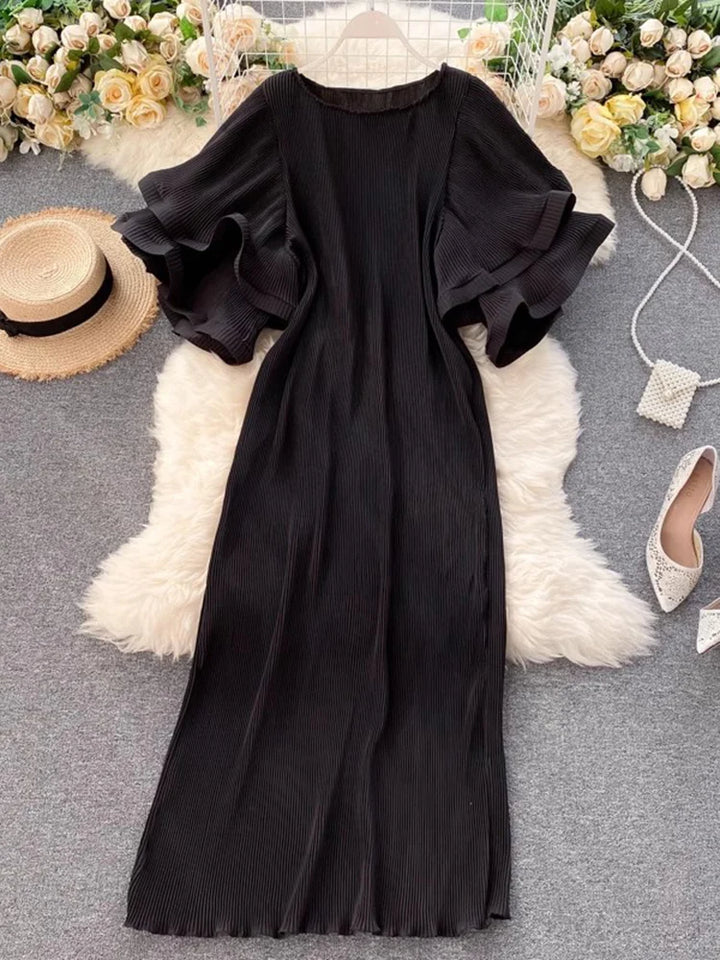 Spring 2024 Pleated Ruffles Dress