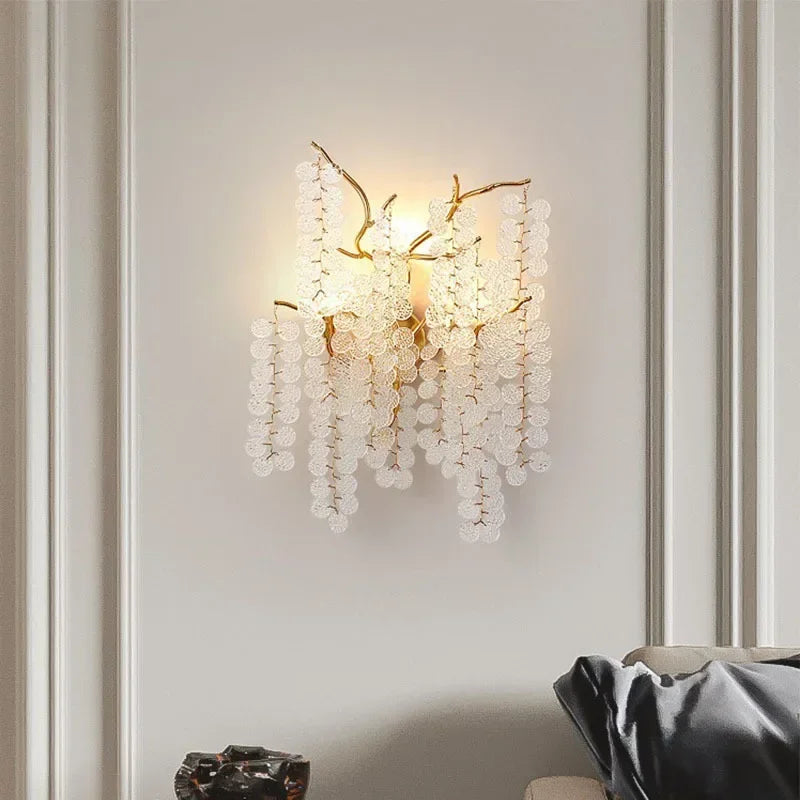 Luxury Crystal Wall Lamp Decoration Bedroom G9 Led Bulb Wall Sconces Interior Lighting Decoration For Wall Light Indoor
