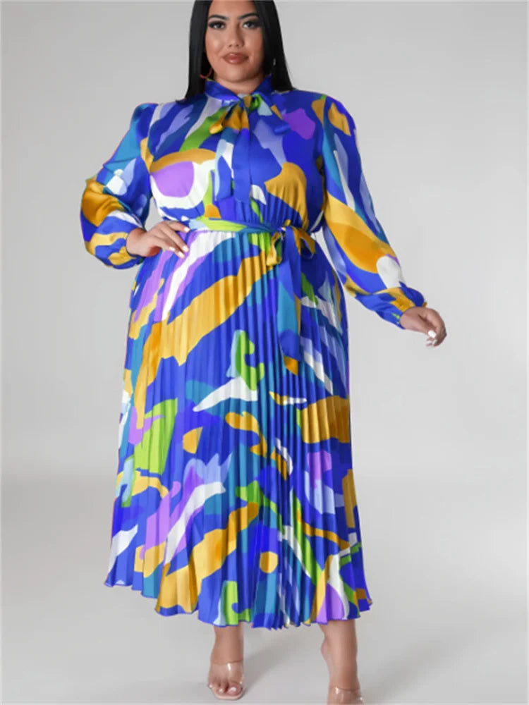 Wmstar Printed Tie Dye Maxi Dress