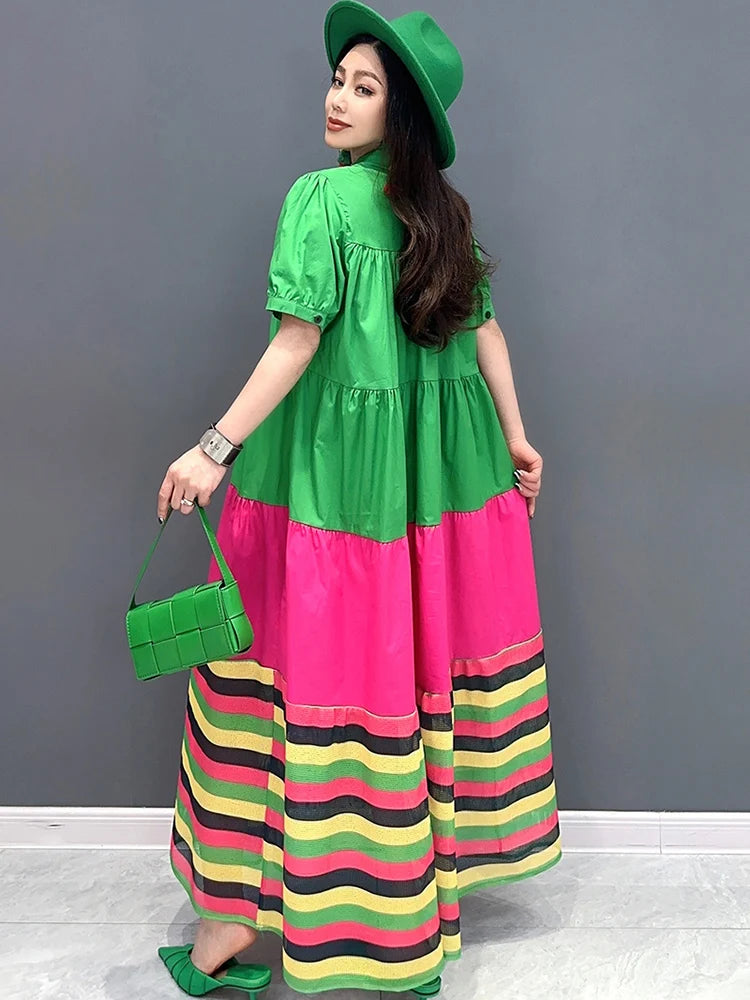 Stunning Summer Dress with Elegant Embroidery - SHENGPALAE