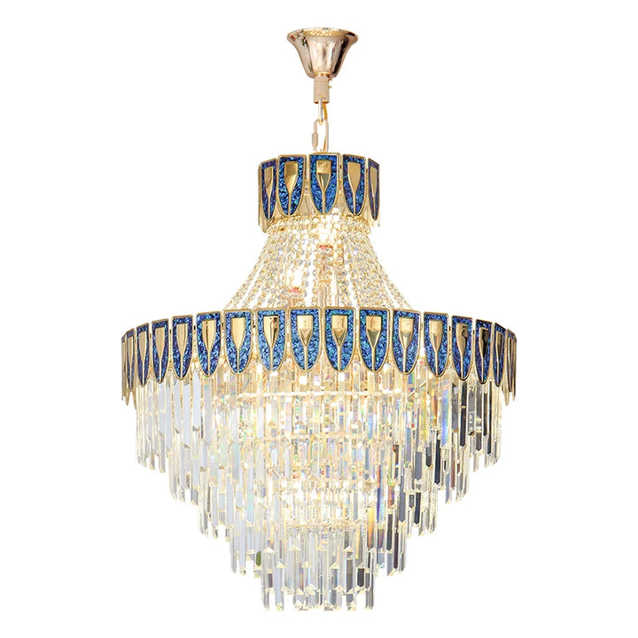 Crystal ChanDelier Postmodern Duplex Main Living Room Dining Room Lamp High-End Luxury Hotel Lobby Art Color Shell Lighting