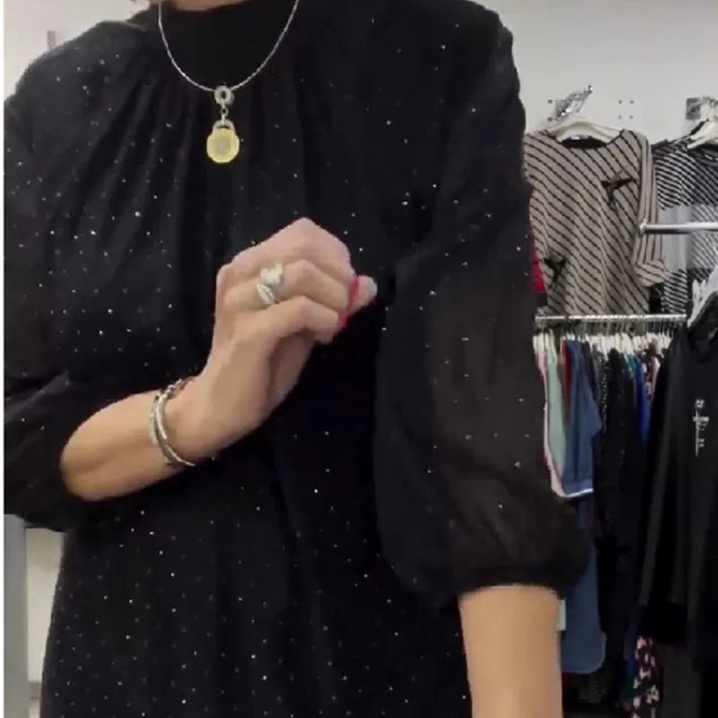 Sexy Plus Size Black Midi Dress - Free Shipping!