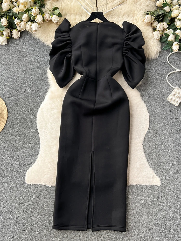 XFPV Women Vintage High Waist A-line Dress