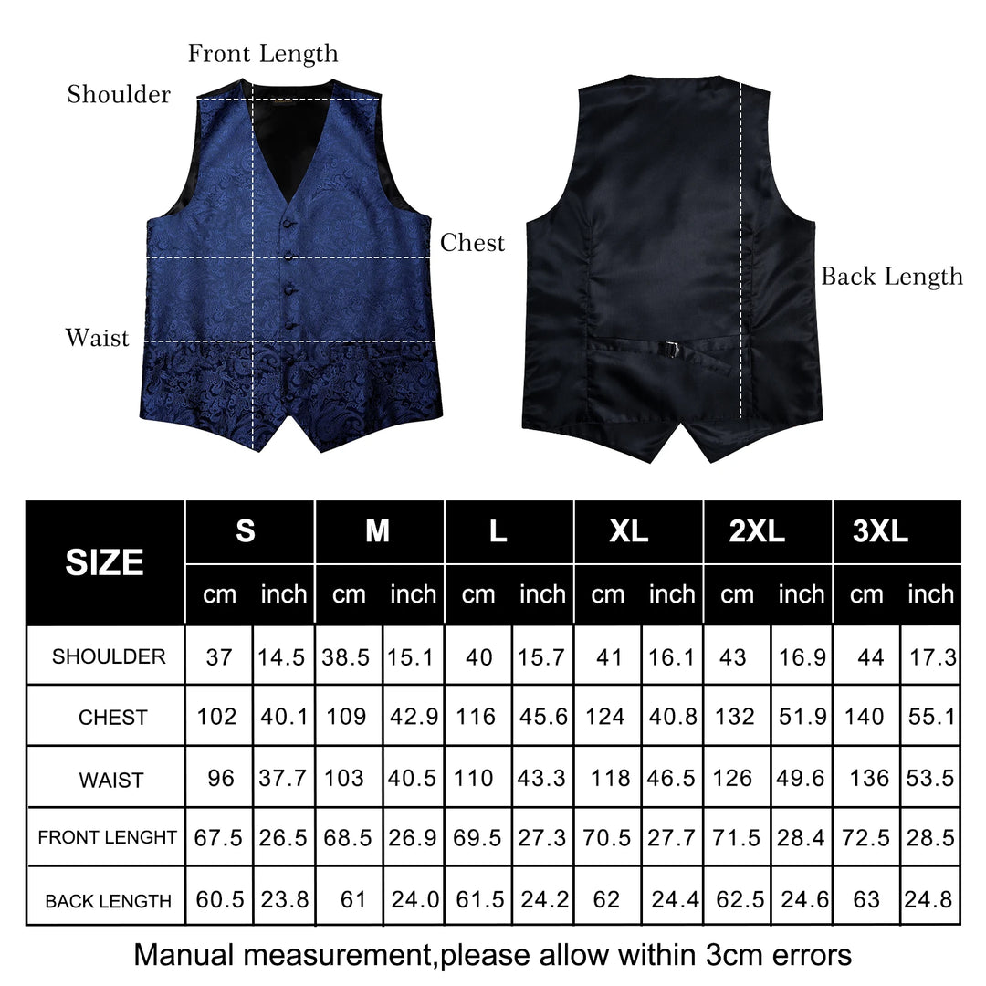 Formal Dress Gold Blue Black Paisley Wedding Suit Vest Formal Business Men Tuxedo Waistcoat Vest Suit Bowtie Necktie Set DiBanGu