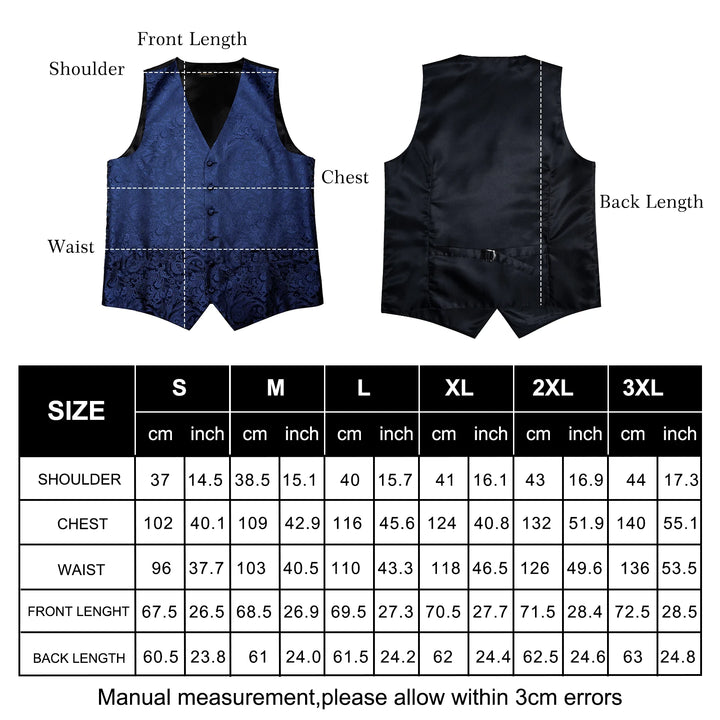 Formal Dress Gold Blue Black Paisley Wedding Suit Vest Formal Business Men Tuxedo Waistcoat Vest Suit Bowtie Necktie Set DiBanGu