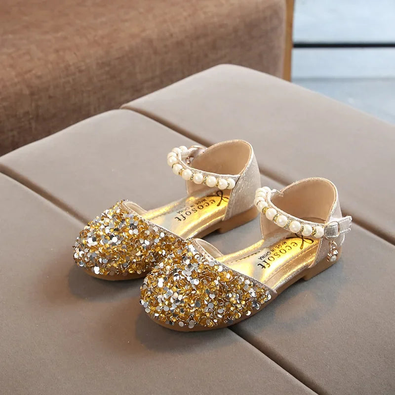 Sparkle and Shine with Gold Princess Sandals - Perfect for Summer Weddings and Special Occasions!