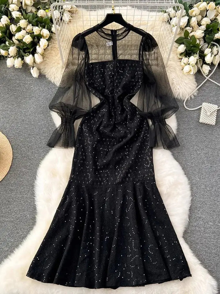 Women's Elegant Sequined Mermaid Party Dress