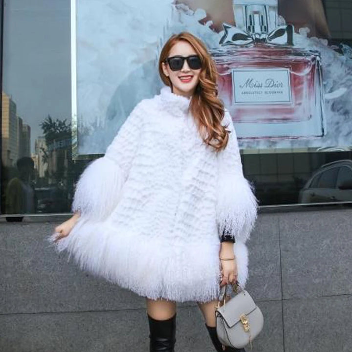 New Fur Jacket with Mongolia Sheep Fur