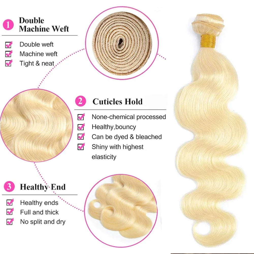 MELODIE Honey Blonde Body Wave Hair Bundles