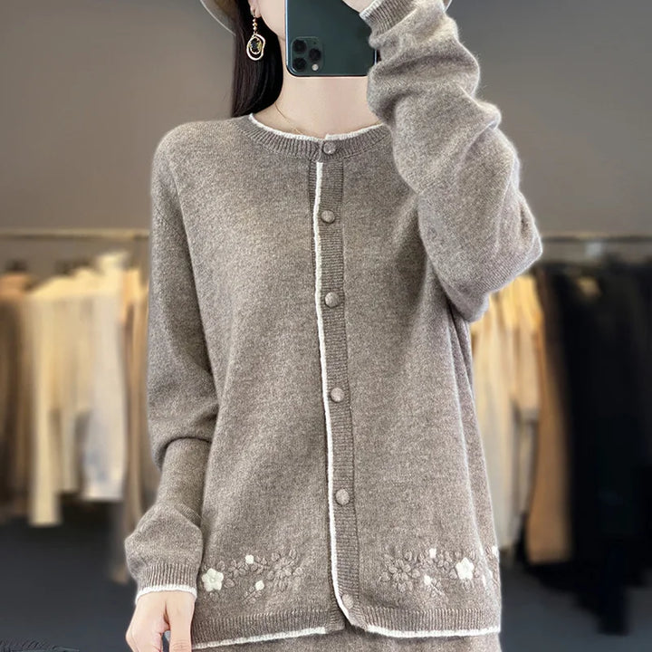 Pure Cashmere Chinese Style Knit Set