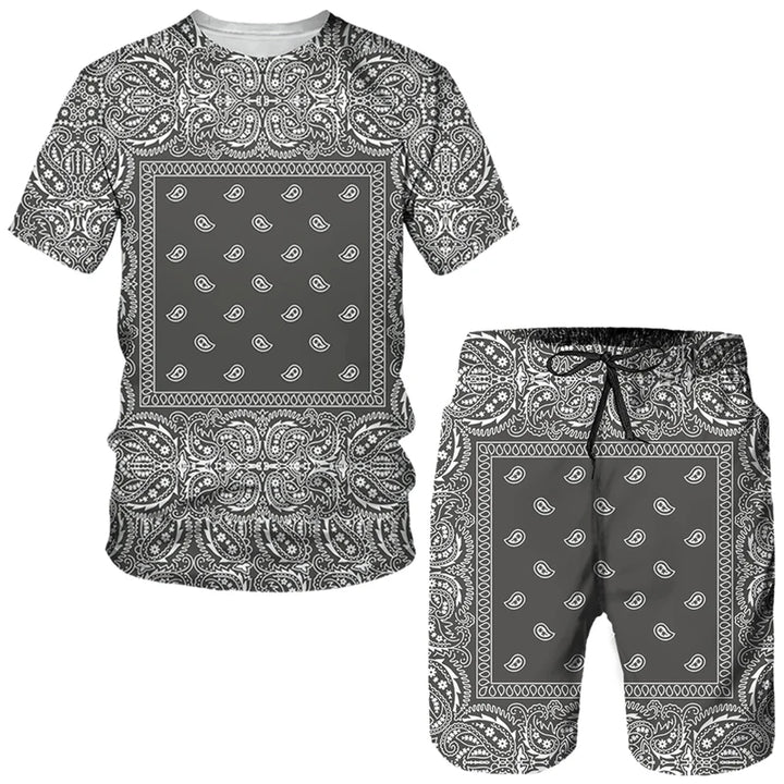 Stylish Kids Sets: 3D Print Graffiti Swimwear & Tees for Boys & Girls