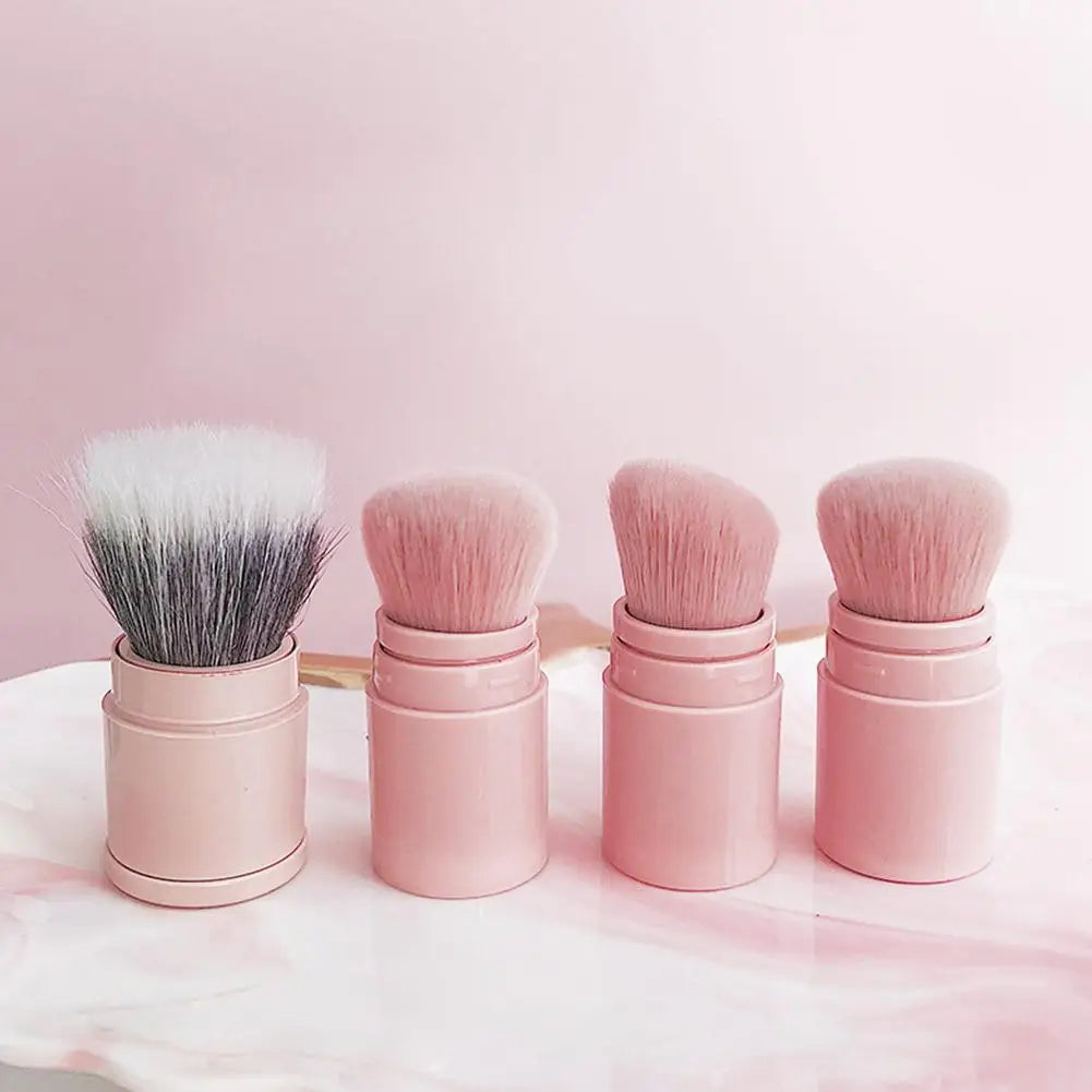 Retractable Blush Brush: Portable, Soft & Multi-Functional for Flawless Makeup