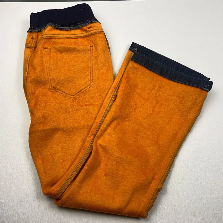 Vintage High Waist Flare Jeans - Warm & Stylish Denim for Women