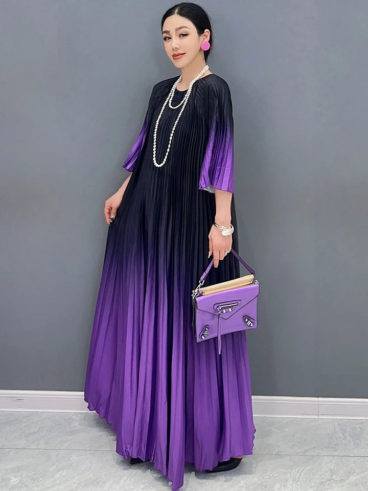 Luxurious Pleated Dress - Elegant Fashion for Women