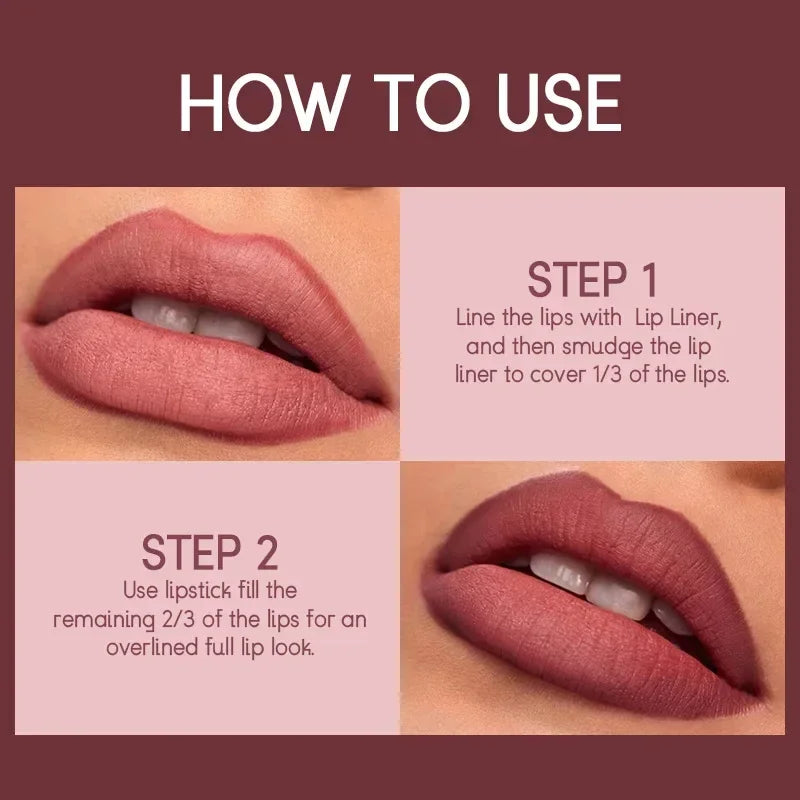 Get Kissable Lips with 2-in-1 Waterproof Lipstick Set - Free Shipping!