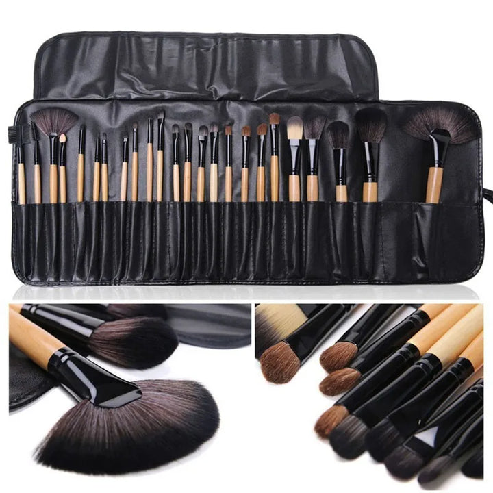 24-Piece Makeup Brush Set: Professional Cosmetics for Flawless Beauty