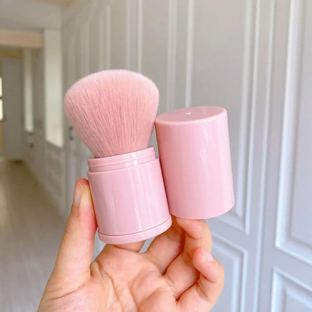 Retractable Blush Brush: Portable, Soft & Multi-Functional for Flawless Makeup