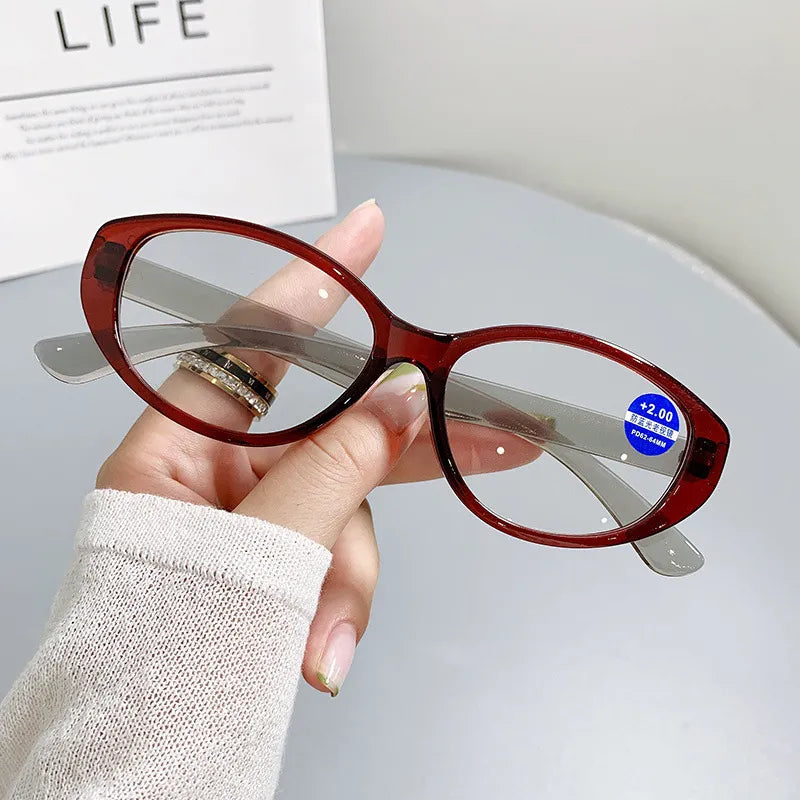 Anti Blue Light Glasses  Ultra-light Middle-aged and Elderly Reading Glasses HD Anti-blue Light Mirror Ladies Reading Glasses