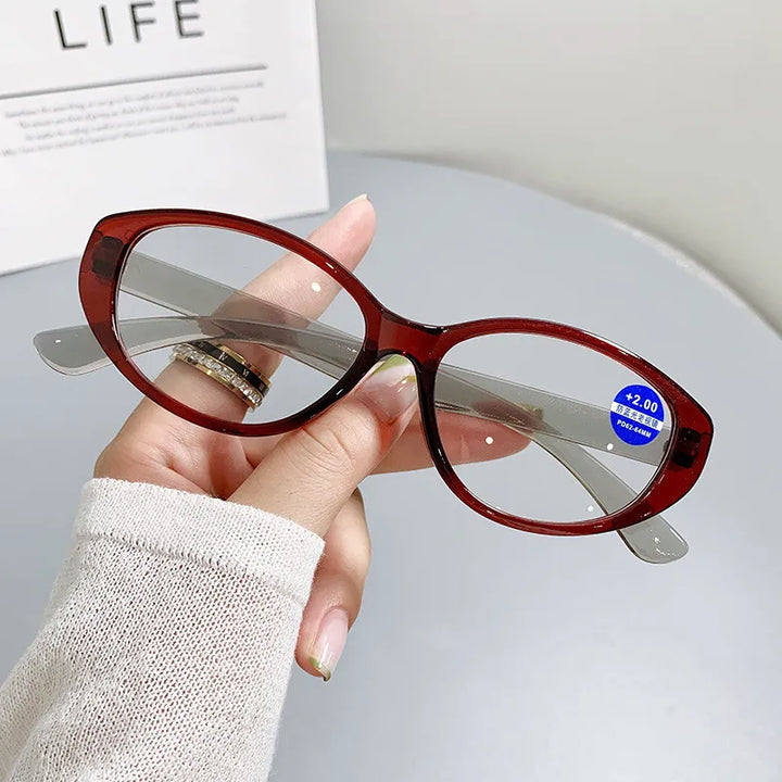 Anti Blue Light Glasses  Ultra-light Middle-aged and Elderly Reading Glasses HD Anti-blue Light Mirror Ladies Reading Glasses