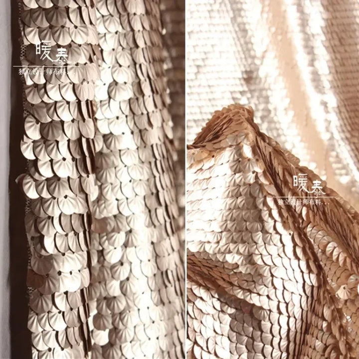 Gold Sequin Fabric Mesh - DIY Sewing, Dress Designer