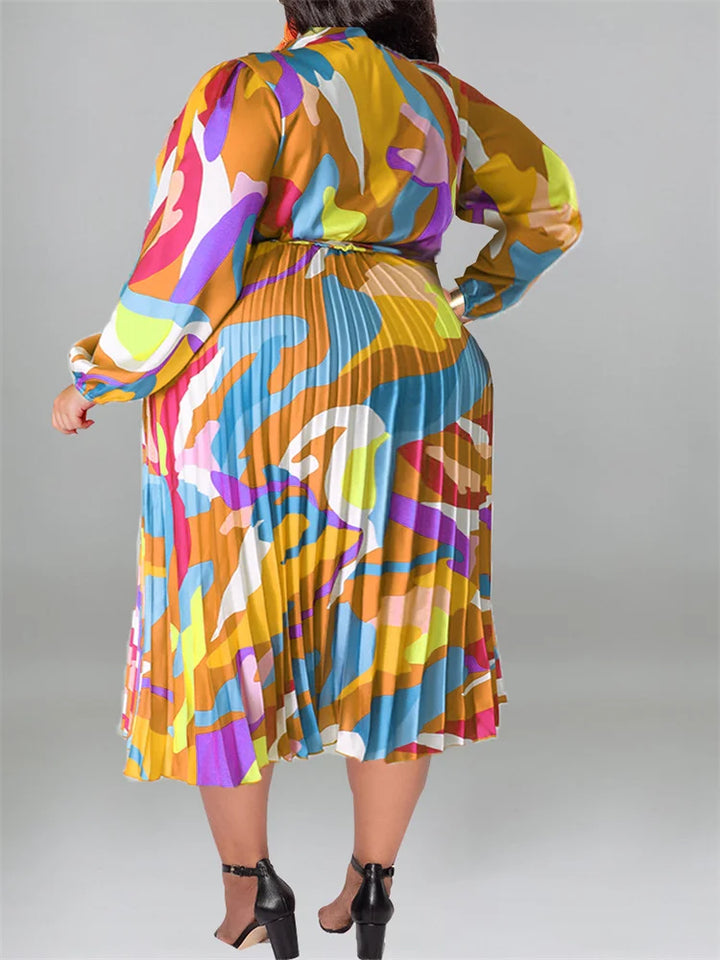 Wmstar Printed Tie Dye Maxi Dress