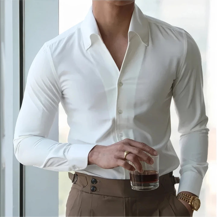 Branded Italian Collar Shirt - Wrinkle-free & Fashionable