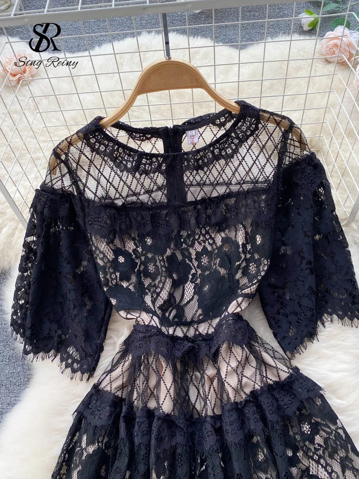 SINGREINY Lace Evening Party Dress 2022