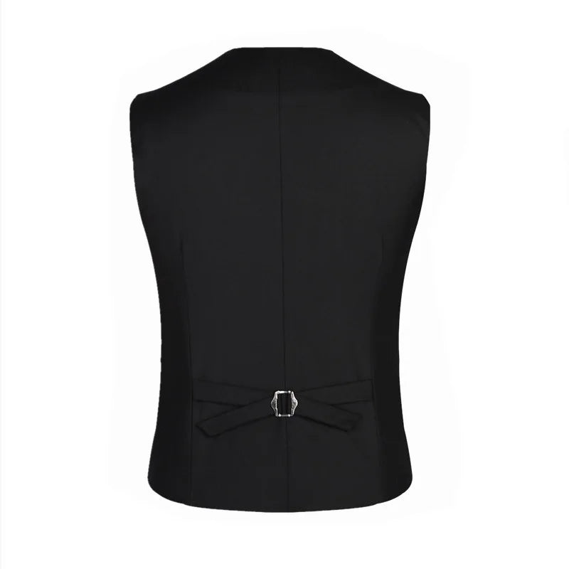 Dress Vests For Men Slim Fit Mens Suit Vest Male Waistcoat Gilet Homme Casual Sleeveless Formal Business Jacket Plus Size M-6XL