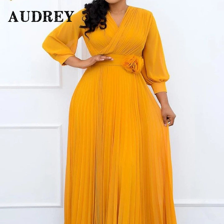 Elegant Plus Size Long Sleeve Dress