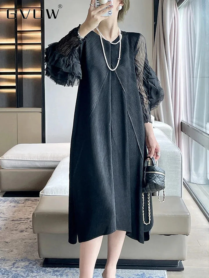 Stunning 2024 Summer Dress - Applique, Pleated, Gauze, A-Line - Limited Stock!