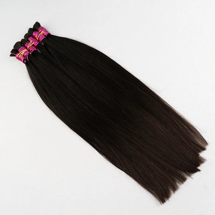 100% Virgin Human Hair Bulk Extensions - Raw Vietnamese Tissage