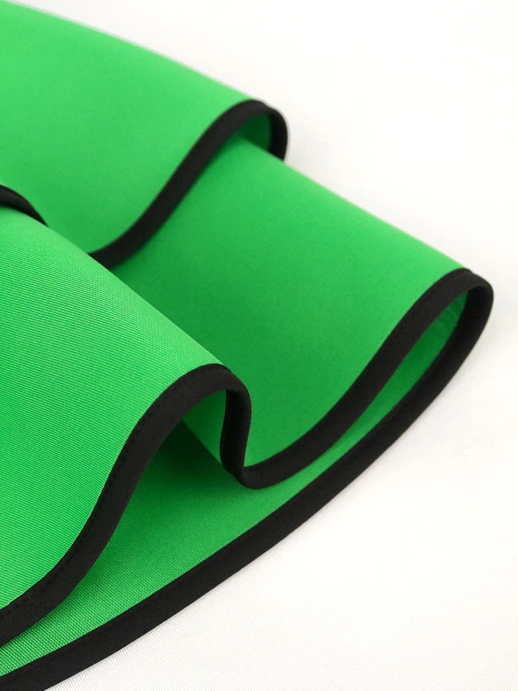 Stylish Plus Size Ruffle Midi Dress - Elegant Peplum Design for Christmas, Quinceanera & More - Sizes up to 4XL