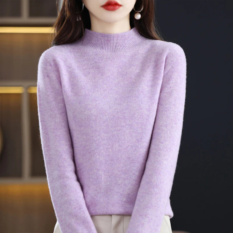 Warm Merino Wool Cashmere Sweater