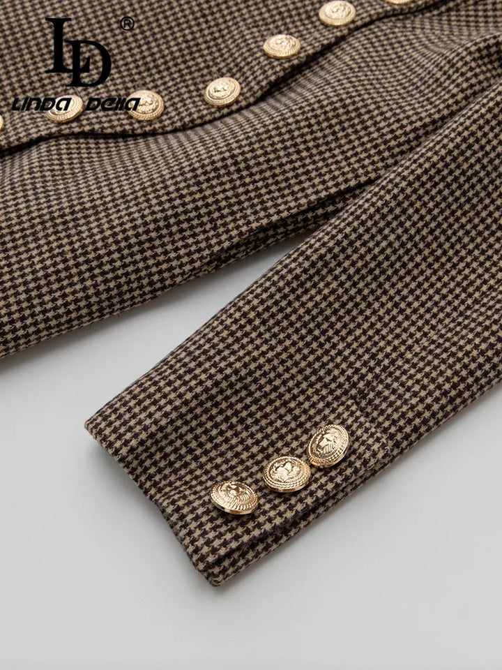 Stylish LD LINDA DELLA 2023 Winter Coat - Elegant Single-breasted Solid Color - Women's Sizes
