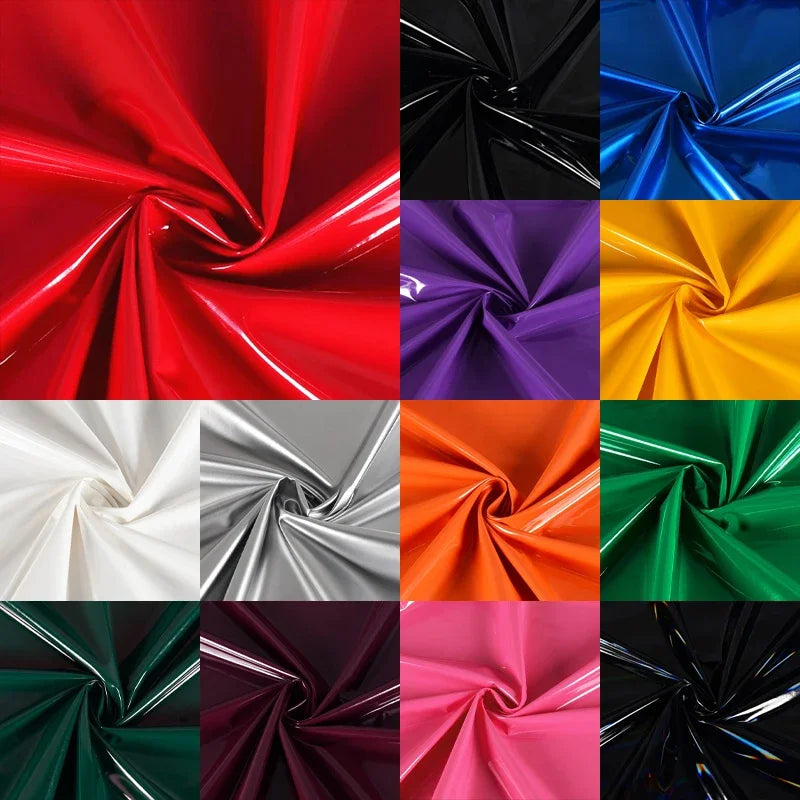 Shiny Glossy Elastic Vinyl Fabric - 145cm Wide