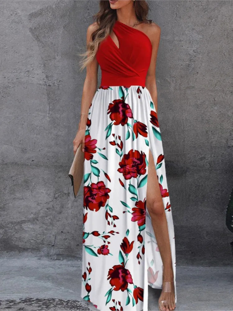 Sexy Sleeveless High Waist Dress - Women's Swing Dress