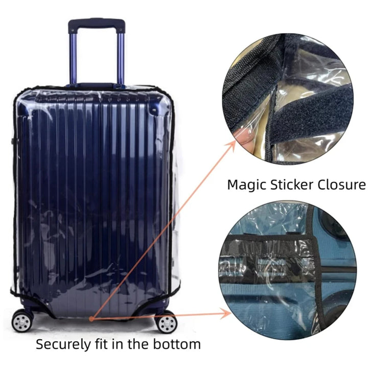 Transparent Waterproof Luggage Cover for 20-30 inch Suitcases - Protect Your Belongings on Any Trip!