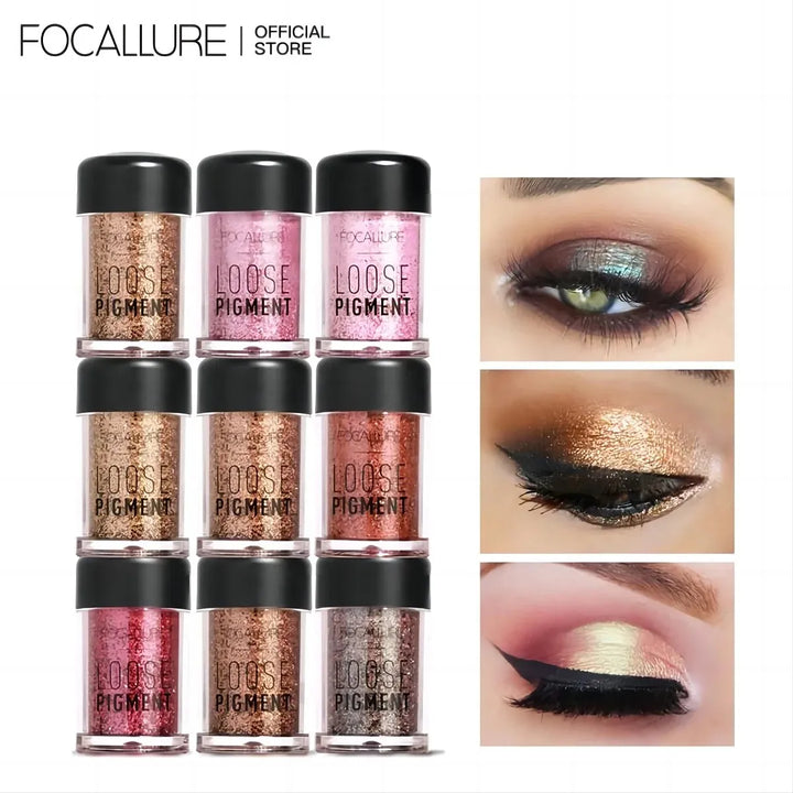 Sparkle & Shine: FOCALLURE 18-Color Glitter Liquid EyeShadow for Long-Lasting Makeup