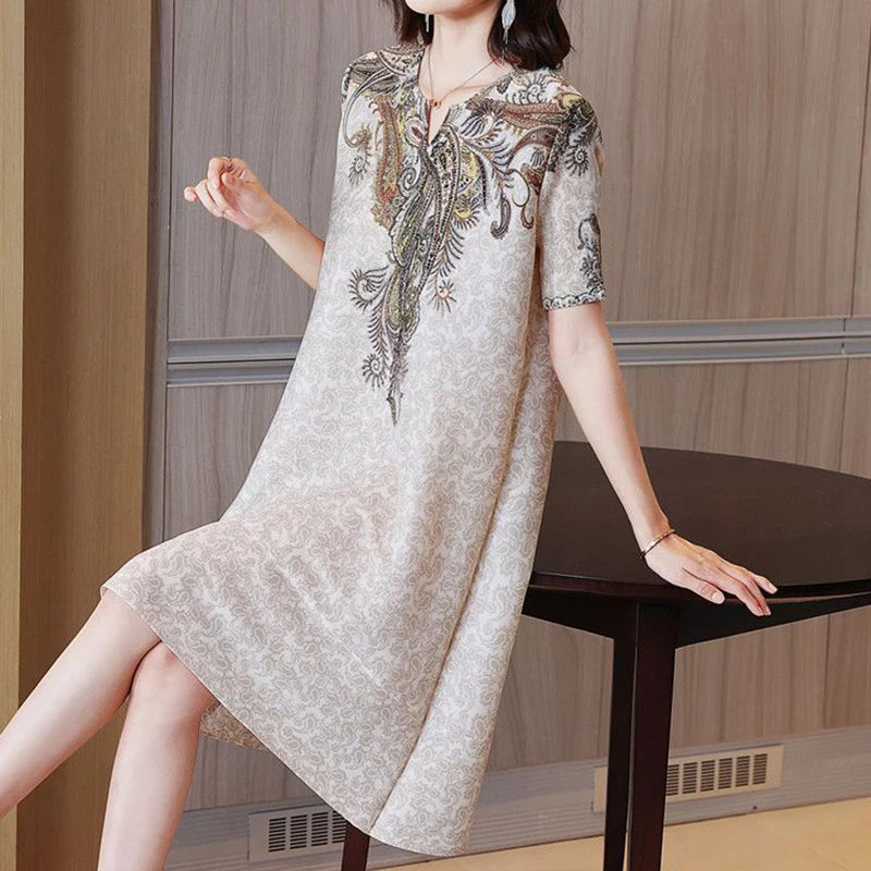 2023 Summer Dresses for Women - Elegant & Pretty One Piece Formal Pleated Dress