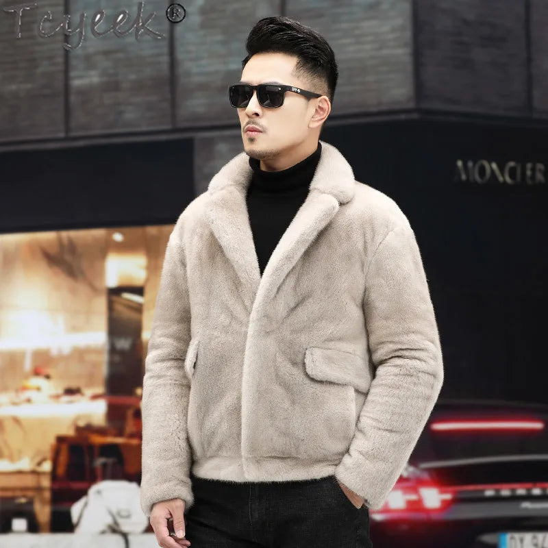 High Quality Mink Fur Coat - Men's Fashion