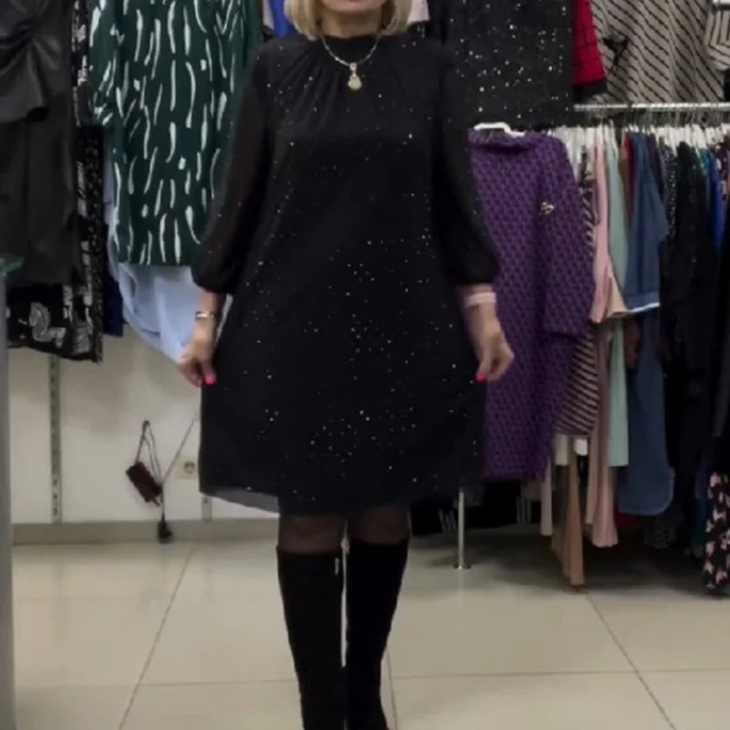 Sexy Plus Size Black Midi Dress - Free Shipping!