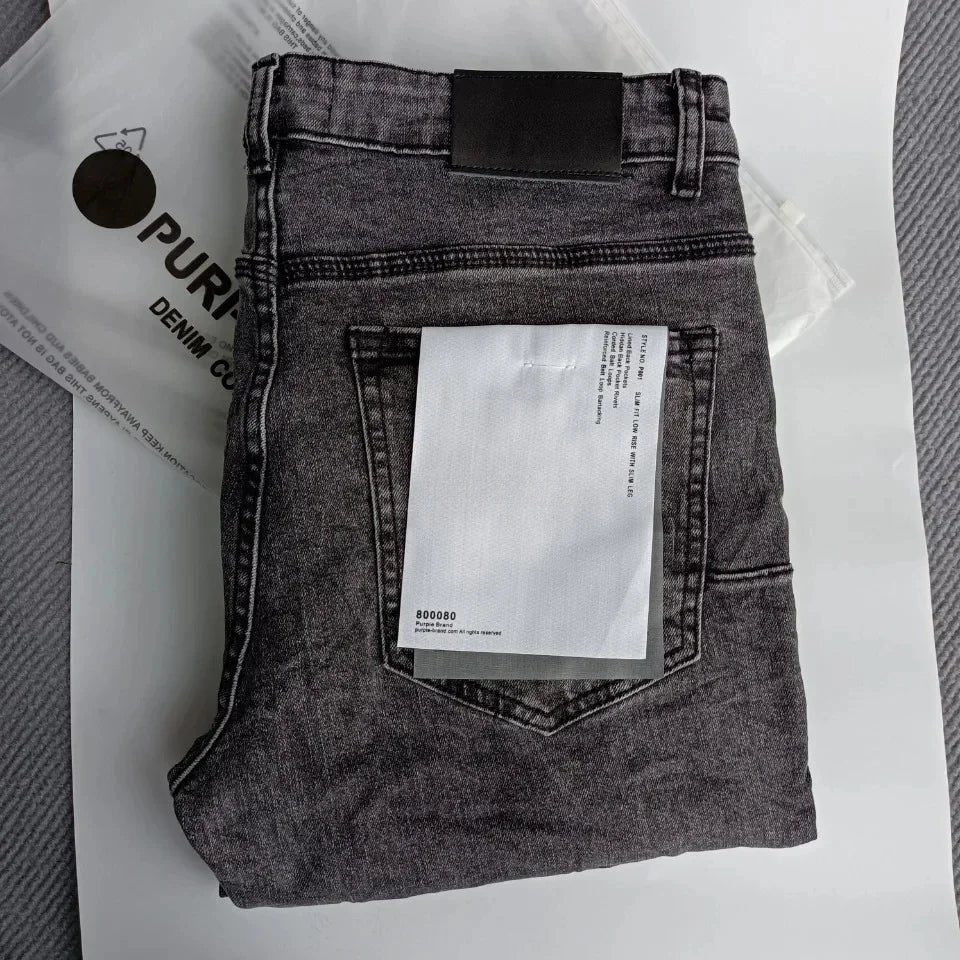 Purple ROCA Brand Hip-hop Skinny Denim Jeans