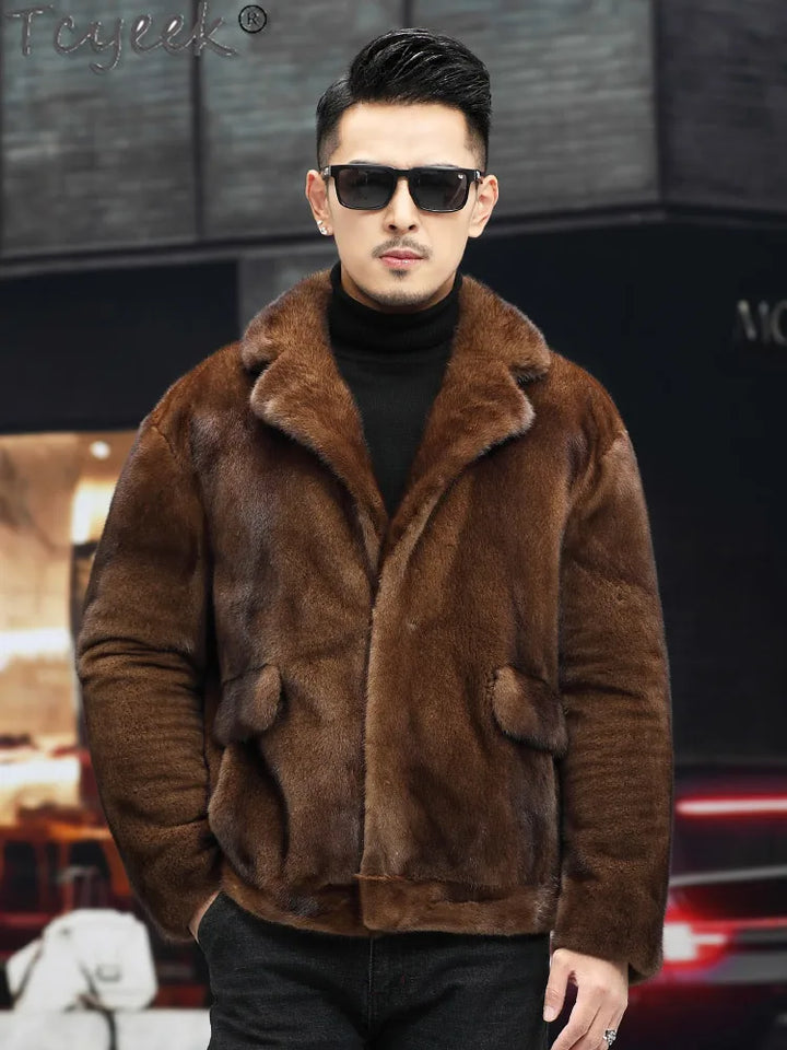 High Quality Mink Fur Coat - Men's Fashion