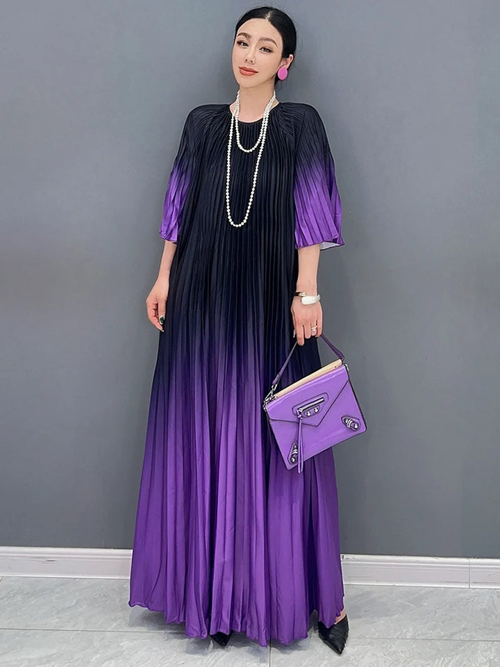 Luxurious Pleated Dress - Elegant Fashion for Women