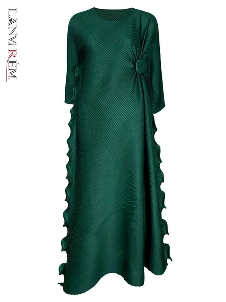 LANMREM Designer Party Pleated Dress