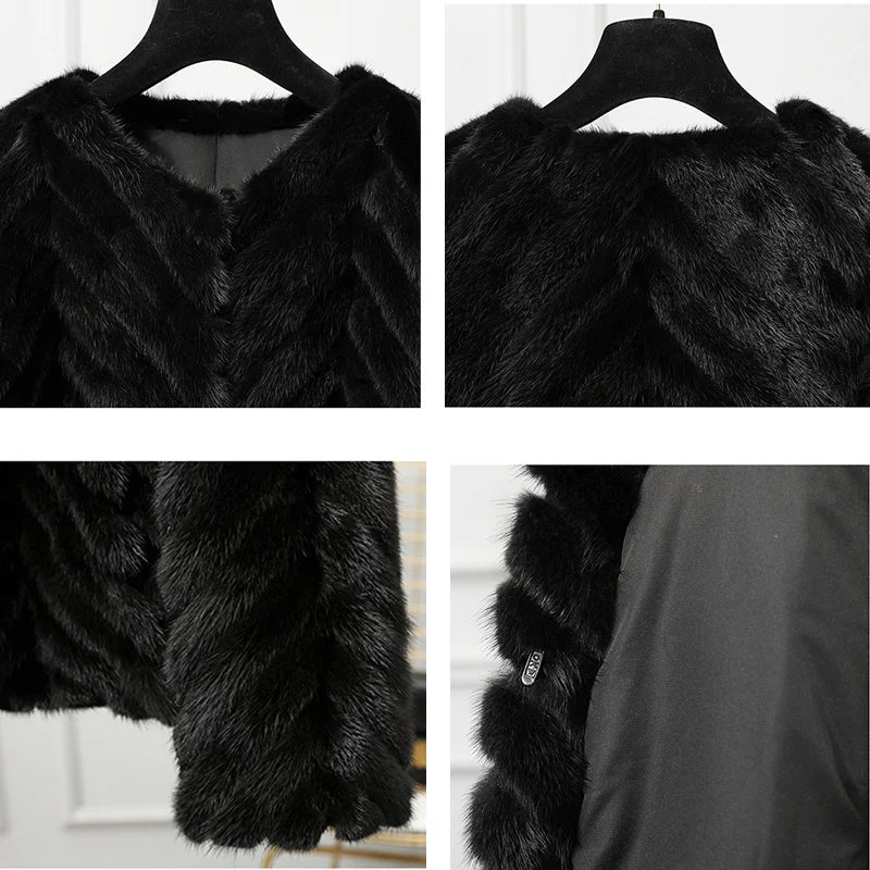 New Outwear for Women: Real Mink Fur Coat - 2021 Winter Luxury Jacket